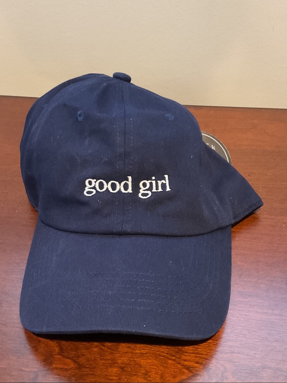 “Good Girl” Embroidered Navy Baseball Cap / hat from Nikki Glaser show